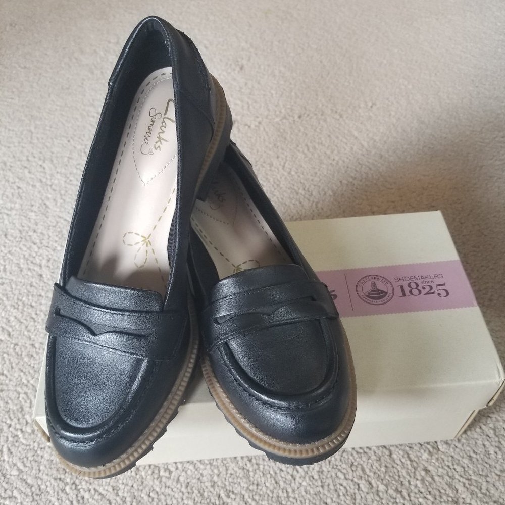 Clarks Griffin Milly Leather Loafer Size 6.5 New